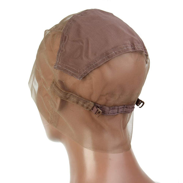 KRN Full Lace Wig Cap Base for Making Wigs with Adjustable Strap Glueless Hairnet Weaving Cap Wig Caps (full lace cap)