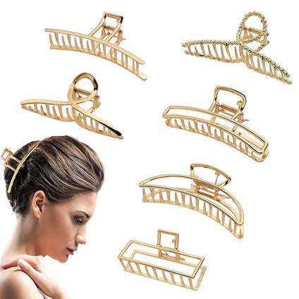 ORiTi 6pcs Hair Claw Clips Nonslip Large Claw Clip for Women and Girls, Strong Hold Hair Clips for Thin Thick Hair Fashion Hair Styling Accessories