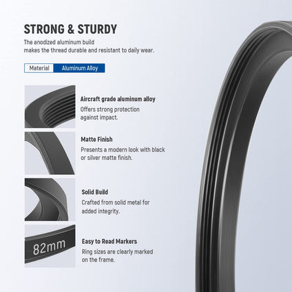 Neewer 8 Pieces Step-up Adapter Ring Set Made of Premium Anodized Aluminum, includes: 49-52mm, 52-55mm, 55-58mm, 58-62mm, 62-67mm, 67-72mm, 72-77mm, 77-82mm-Black