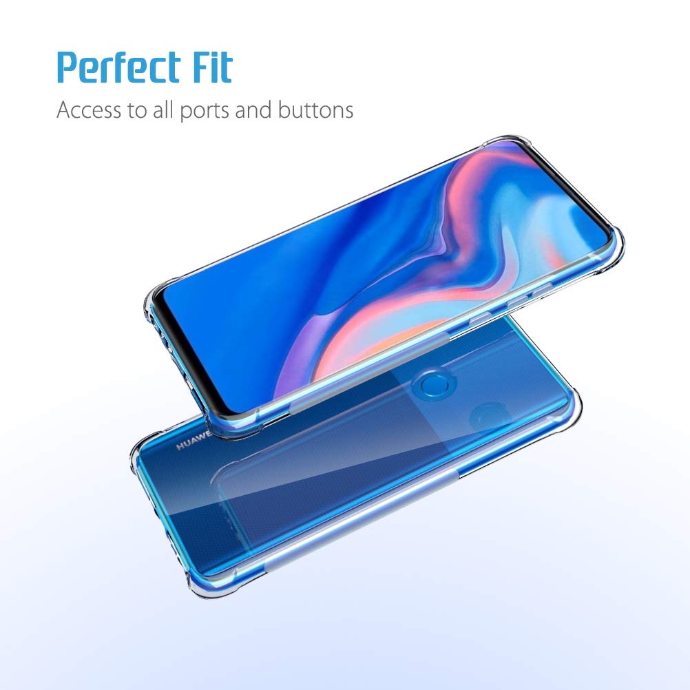 Case For Huawei Y9 Prime 2019 Case, [Super-Slim][Reinforced Corners] Advanced Shock-Absorbent Scratch-Resistant Transparent Tpu Cover - Clear