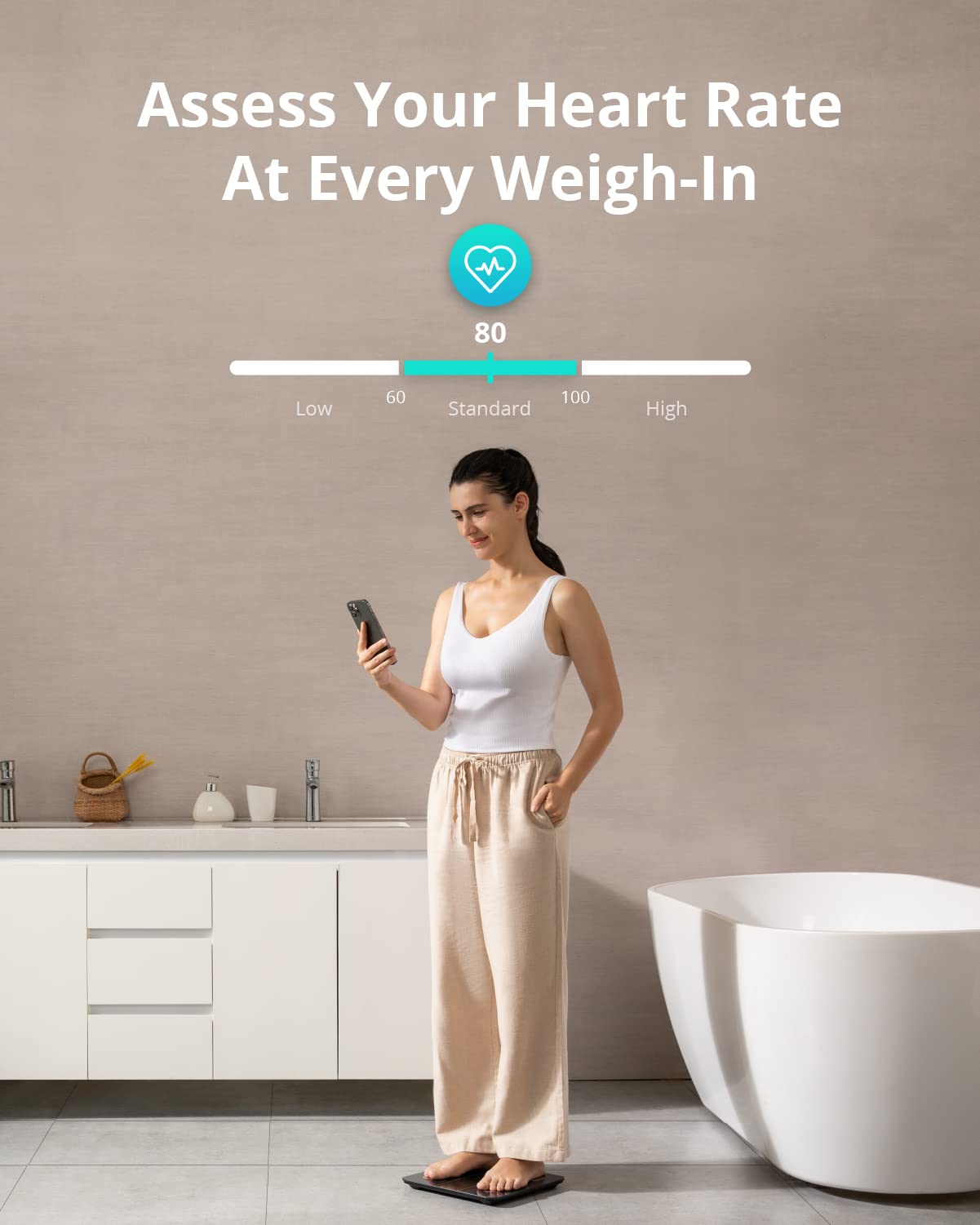 eufy Smart Scale P2 Pro, Weight Scale with Wi-Fi, Bluetooth Weighning Scale, 16 Measurements Including Weight, Heart Rate, Body Fat, BMI, Muscle & Bone Mass, 3D Virtual Body Mode, 50 g/0.1 lb