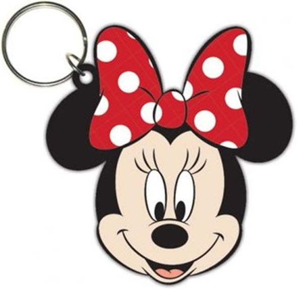 Disney Junior RK38321C Minnie Mouse-Head Rubber Keychain, Multicoloured, 60 x 80 cm