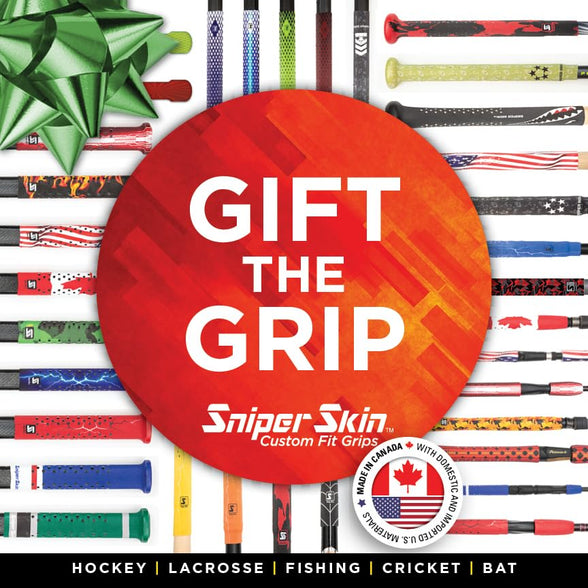 SNIPER SKIN Ice Hockey Grip | Better Alternative to Grip Tape | Easy to Install, Lightweight, Waterproof Hockey Stick Grip | Universal Sizing for Adults & Youth