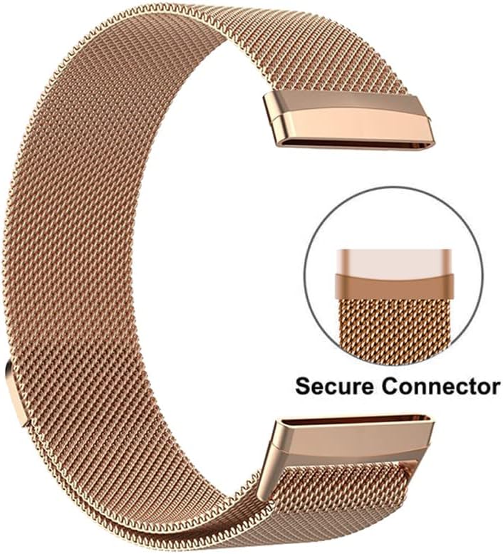 MARGOUN Stainless Steel Metal Mesh Band for Fitbit Versa 3/Versa 4/Sense - Breathable Replacement Smartwatch Strap with Magnet Lock