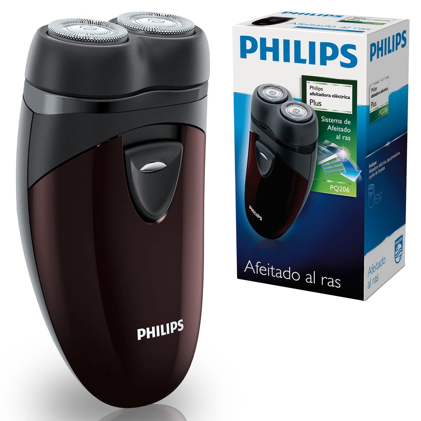 PHILIPS Men's Electric Travel Shaver, Cordless, Battery Powered Convenient to Carry PQ206/18