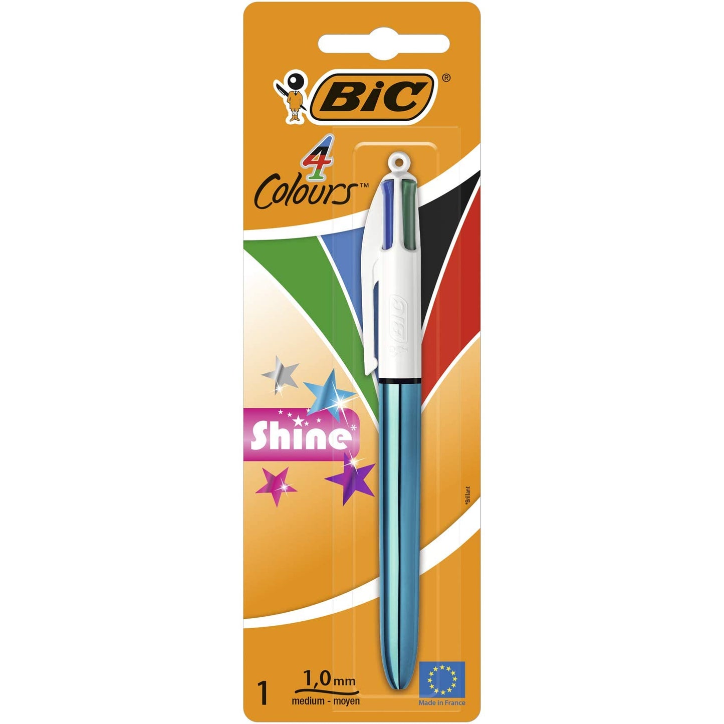 BIC 4 Colours Shine Ballpoint Pen (Pack of 1)