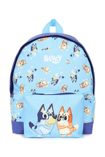 Bluey Official & Bingo Childrens Backpack, Kids Backpack, Schoolbag, Rucksack Blue, Blue