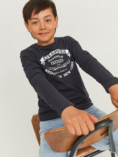 Jack & Jones Boys Jeans O-Neck Junior T-Shirt (pack of 1)