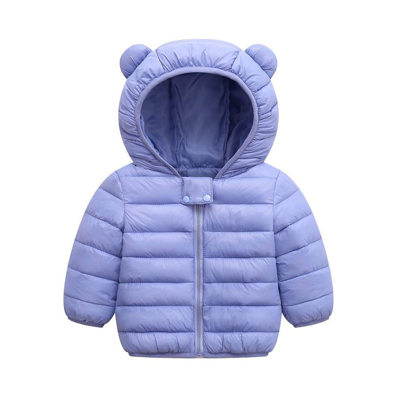 Winter Down Coats for Kids Baby Boys Girls Light Puffer Padded Jacket Bear Hoods Infant Outerwear, for 12-18 Months