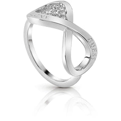 Guess Jewellery Ladies Silver Plated Endless Love Ring UBR85004-54