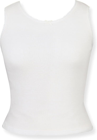 D'chica Girls Undershirt Cotton Camisoles Shelf Bra Layering Cami