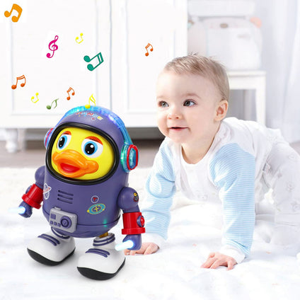 AM ANNA Baby Musical Toy,Dancing Walking Duck,Baby Toy with Music & LED Lights,Crawling Toys 6 to 12 Months Activity Center for Toddlers Learning Educational Development Toy for 1 + Year Old Girl Boy