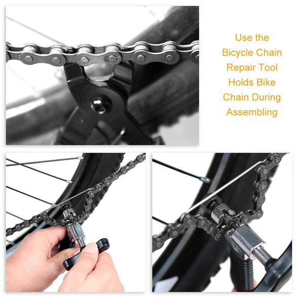 WOTOW Bicycle Chain Repair Tool Kit, Cycling Bike Master Link Pliers Remover & Chain Breaker Splitter Cutter & Chain Wear Indicator Checker & Reusable Missing Connector for 6/7/8/9/10 Speed Chain