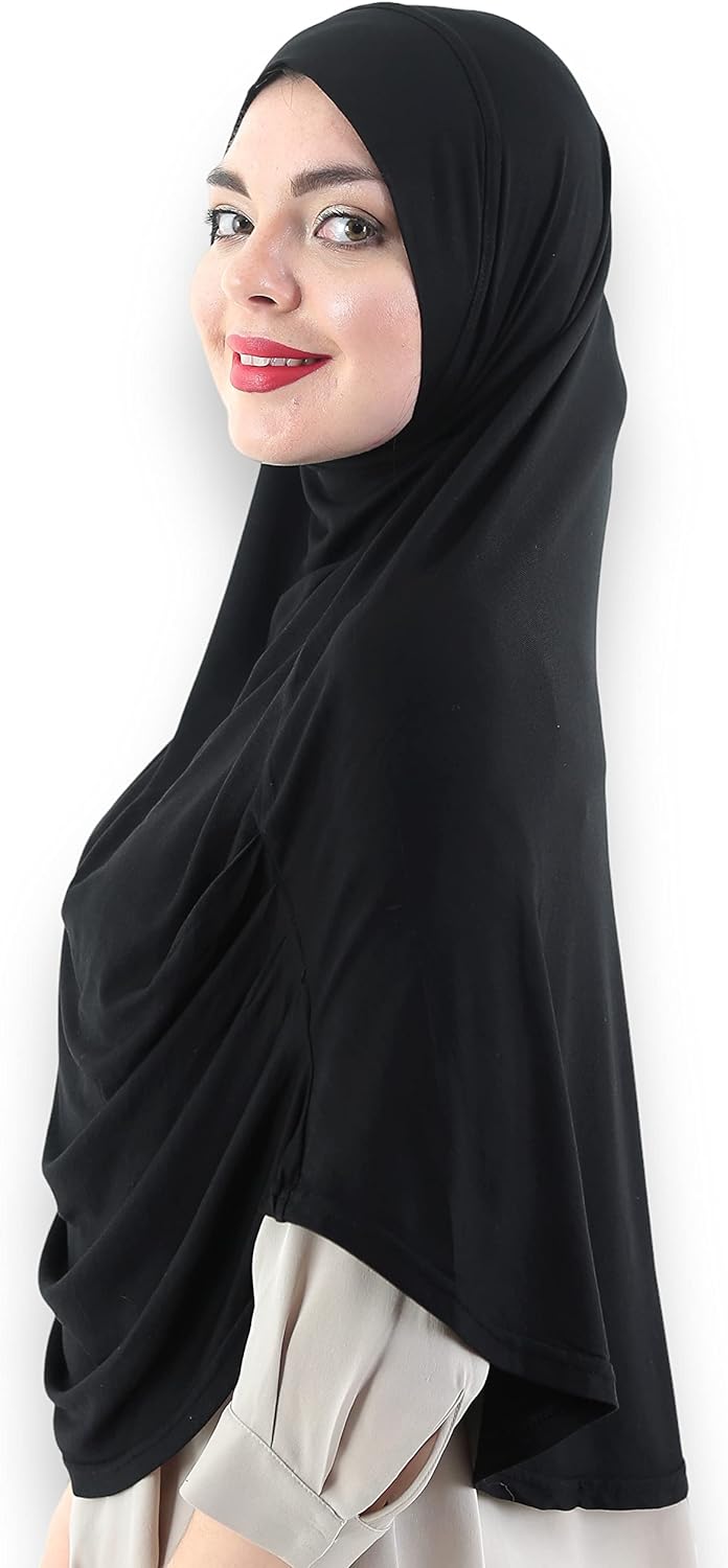 Avanos Easy Wear Soft Hijab for Women, Instant Hijab Long Scarf, Jersey Turbans Prayer Muslim Abayas Dress Clothes Jilbab