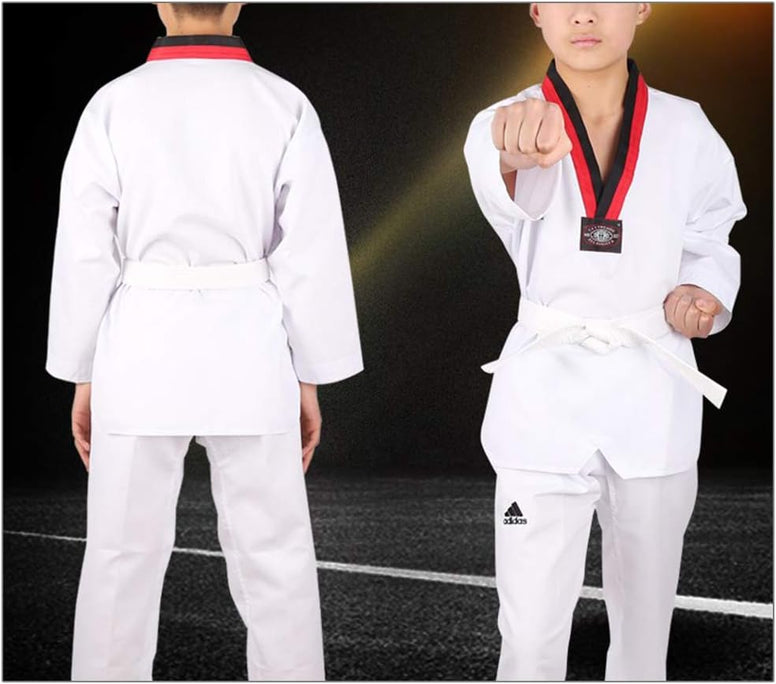 Yudesundo Taekwondo Club Dobok Martial Arts Uniform - Suits Unisex Adult kids Martial Arts Clothing Students Beginners Belt Kung Fu Clothing Suit Cotton/Polyester Long Sleeved/Short Sleeved (110cm)