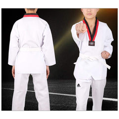 Yudesundo Taekwondo Club Dobok Martial Arts Uniform - Suits Unisex Adult kids Martial Arts Clothing Students Beginners Belt Kung Fu Clothing Suit Cotton/Polyester Long Sleeved/Short Sleeved (110cm)