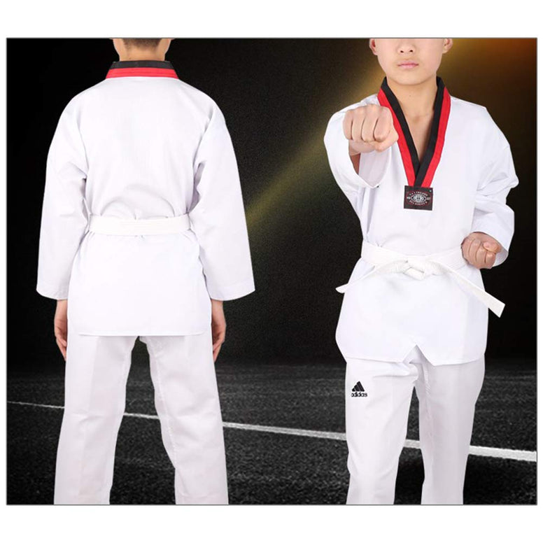 Yudesundo Taekwondo Club Dobok Martial Arts Uniform - Suits Unisex Adult kids Martial Arts Clothing Students Beginners Belt Kung Fu Clothing Suit Cotton/Polyester Long Sleeved/Short Sleeved (110cm)