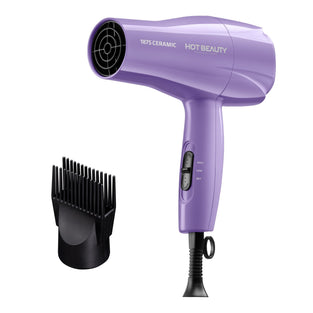 Hot Beauty Hair Dryer, 1875 Ceramic Blow Dryer Powerful Fast Hotter Drying Professional Portable Hair Styling Blush Accessories for Women Men Kids (Purple)
