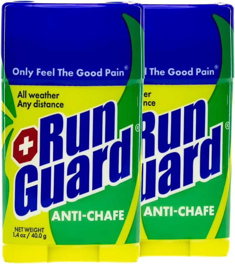 Run Guard Anti-Chafing Stick - Made with 100% Plant-Based Ingredients Plus Beeswax. Works for All Distance Runners from 5K Walks/Runs to 100 Mile Ultra Marathons (1.4oz Two Pack)