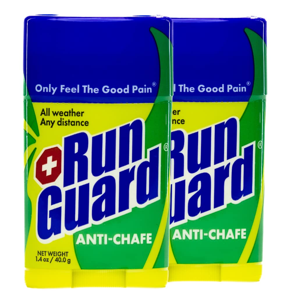 Run Guard Anti-Chafing Stick - Made with 100% Plant-Based Ingredients Plus Beeswax. Works for All Distance Runners from 5K Walks/Runs to 100 Mile Ultra Marathons (1.4oz Two Pack)