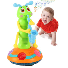 AM ANNA Dancing Baby Toys 6 to 12 Months, Musical, Light up, Spinning,Swing,Dance and Go Caterpillar Baby Toys, Interactive Light-up Gifts Baby Boy Toys for 1 2 3 4 5 Year Old Girls Kids (Caterpillar)