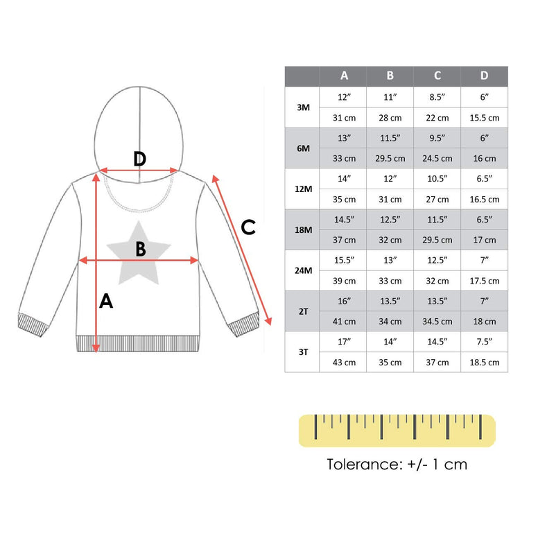 kIDio Organic Cotton Baby Infant Toddler Zip-up Hoodie Applique - Boy Girl (0-3 Years)