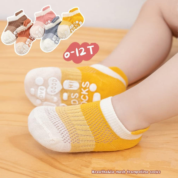 Grips Ankle Socks for Toddler, SYOSI Non Slip Socks for Kids, Low Cut Anti Skid Floor Socks for Baby Boys and Girls