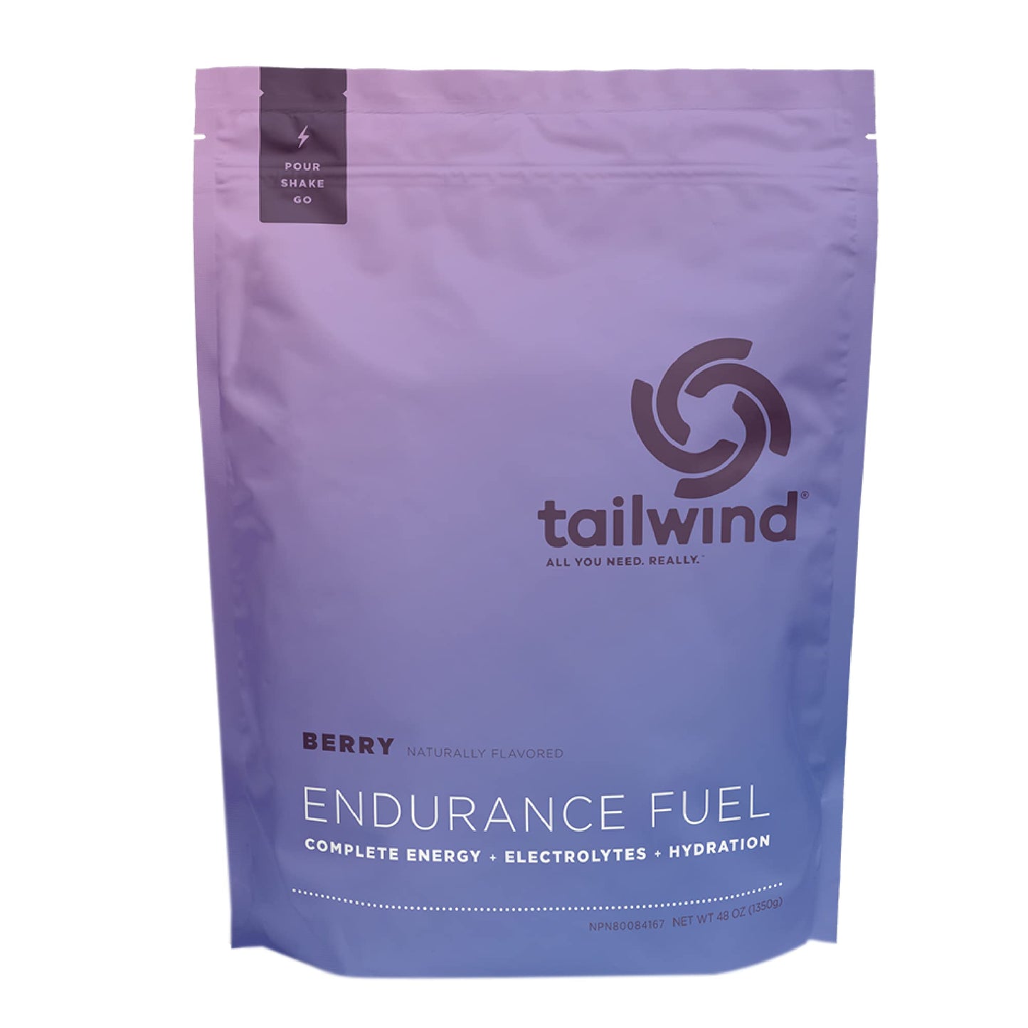 Tailwind Nutrition Endurance Fuel Berry 50 Servings, Hydration Drink Mix with Electrolytes and Calories, Non-GMO, Free of Soy, Dairy, and Gluten, Vegan Friendly