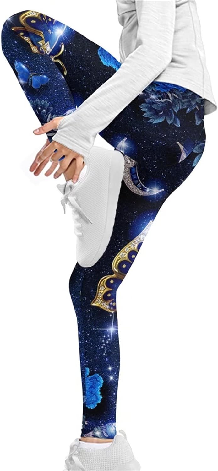 COEQINE Girls’ Leggings, Yoga Pants Activewear Legging High Waist Active Pants Size for 4-13 Years Kids Teens