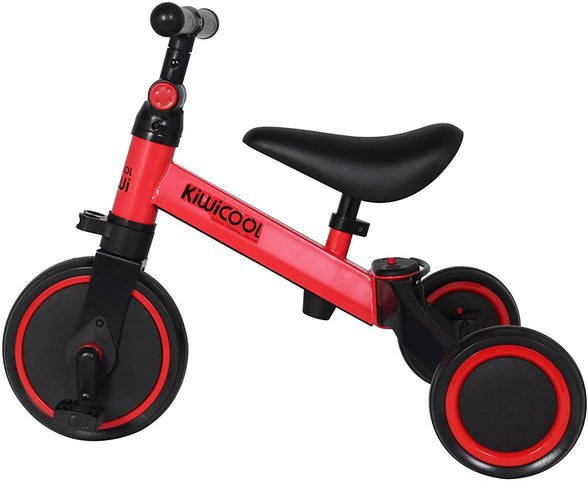 Kiwicool 3 in 1 Kids Tricycles for 1.5-4 Years Old Kids Trike 3 Wheel Bike Boys Girls 3 Wheels Toddler Tricycles (Red)