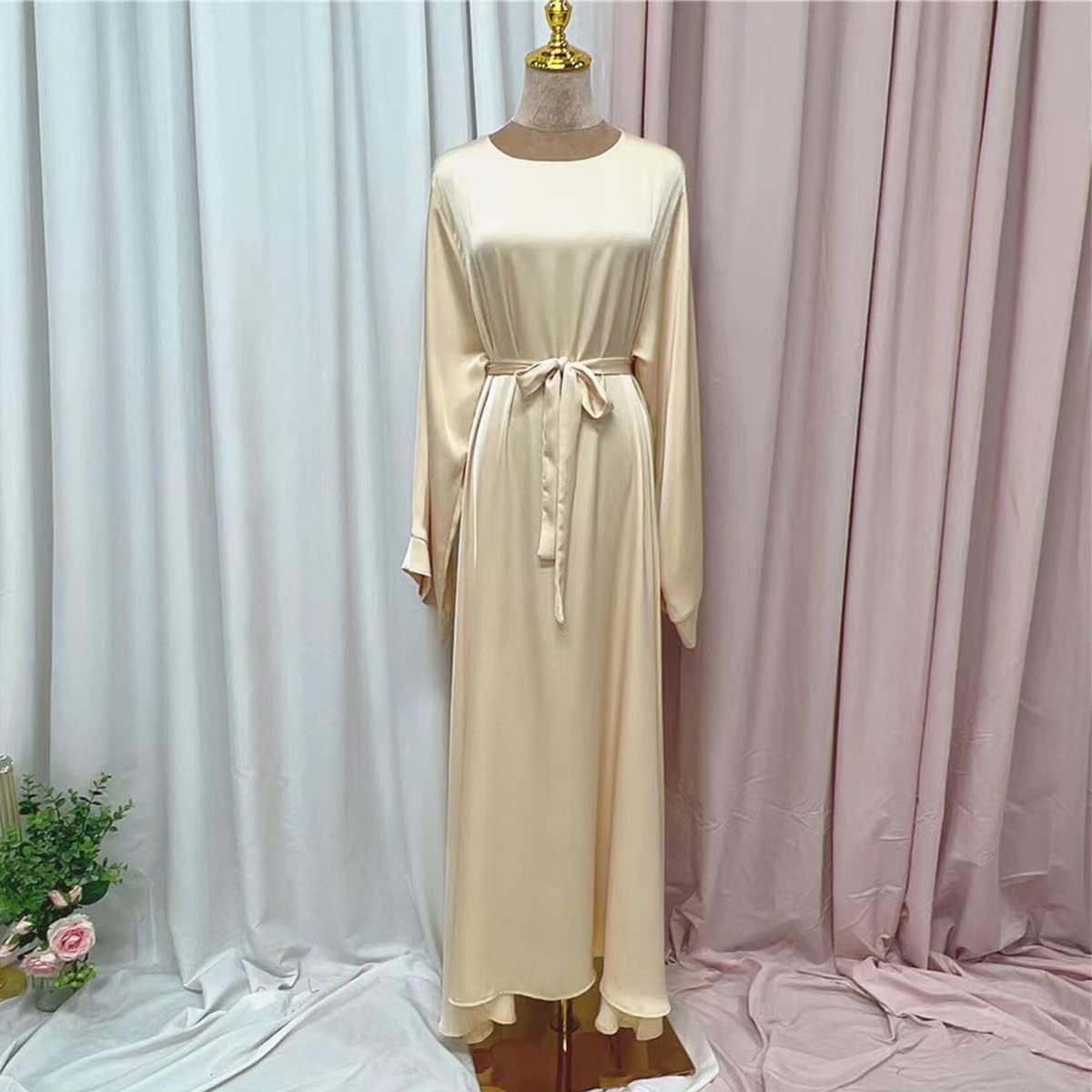 Abayas for Women Muslim Dress, Eid Ramadan Modest Prayer Clothes Islamic Arabic Kaftan Maxi Middle East Robe