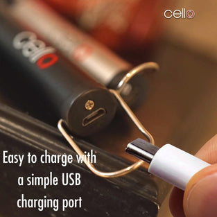 Cello Black Electric Flameless Lighter. Electric Rechargeable Arc Lighter. Rechargeable USB Lighter. Candle Lighter for Camping Stove & Tea Lights. Ideal Camping Accessories & Home Accessories.