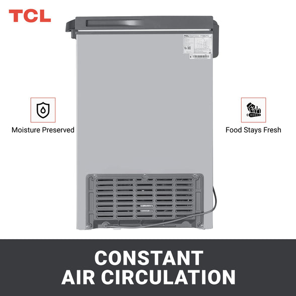 TCL 188LTR CHEST FREEZER MECHANICAL CONTROL-SILVER