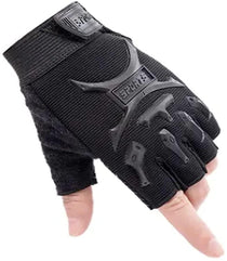 COOLBABY 1 Pair Kids Outdoor Riding Non-slip Breathable Protective Half-finger Gloves