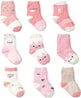 Cotton Coming Pink Cotton Baby Girl Socks, 9 Pairs Cute Socks for Baby Girls