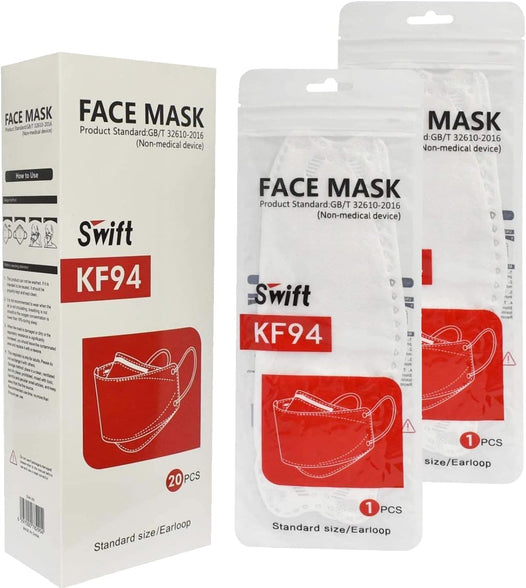 SWIFT 20 Pcs face mask individual packaged (white)
