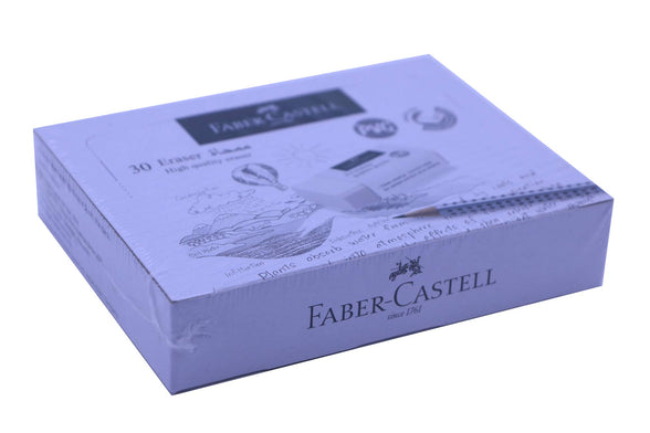 FABER-CASTELL PVC-FREE ERASER MEDIUM BOX OF 30PC