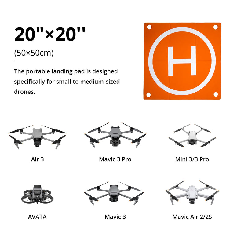 PGYTECH Landing Pad Pro V2 for Drone DJI Mini3 Mavic Air2 Air 2S DJI FPV Mavic Mini DJI Mini 2 Mavic 3 Holy Stone/RC Quadcopters Drone Launch Mat (V2)