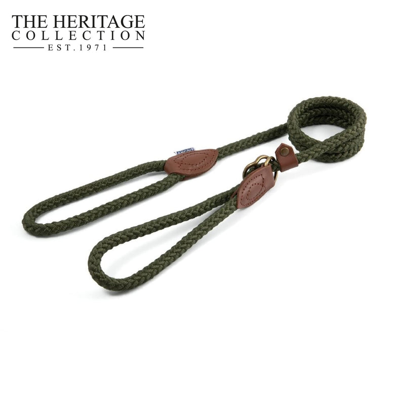 Heritage Nylon Rope Lead Green 1.07m X10mm Sz 1-3