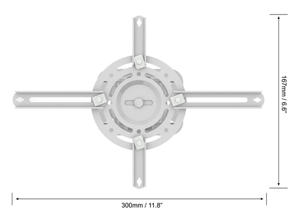 Qualgear prb-717-wht universal ceiling mount projector accessory