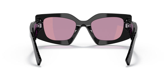 Prada PR 15YS women Sunglasses BLACK/DARK VIOLET SILVER 51/21/140