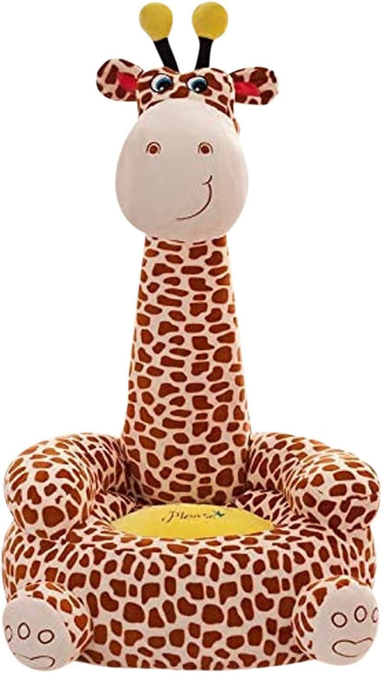 Aiwanto Baby Sofa Kids Seat Furniture Comfortable Fluffy Animal Giraffe Design Lazy Sofa for Children (Brown)