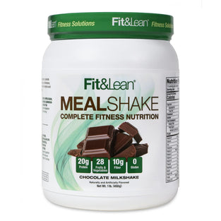 Fit & Lean Meal Shake Meal Replacement with Protein, Fiber, Probiotics and Organic Fruits & Vegetables, 1lb, Chocolate, 10 Servings Per Container