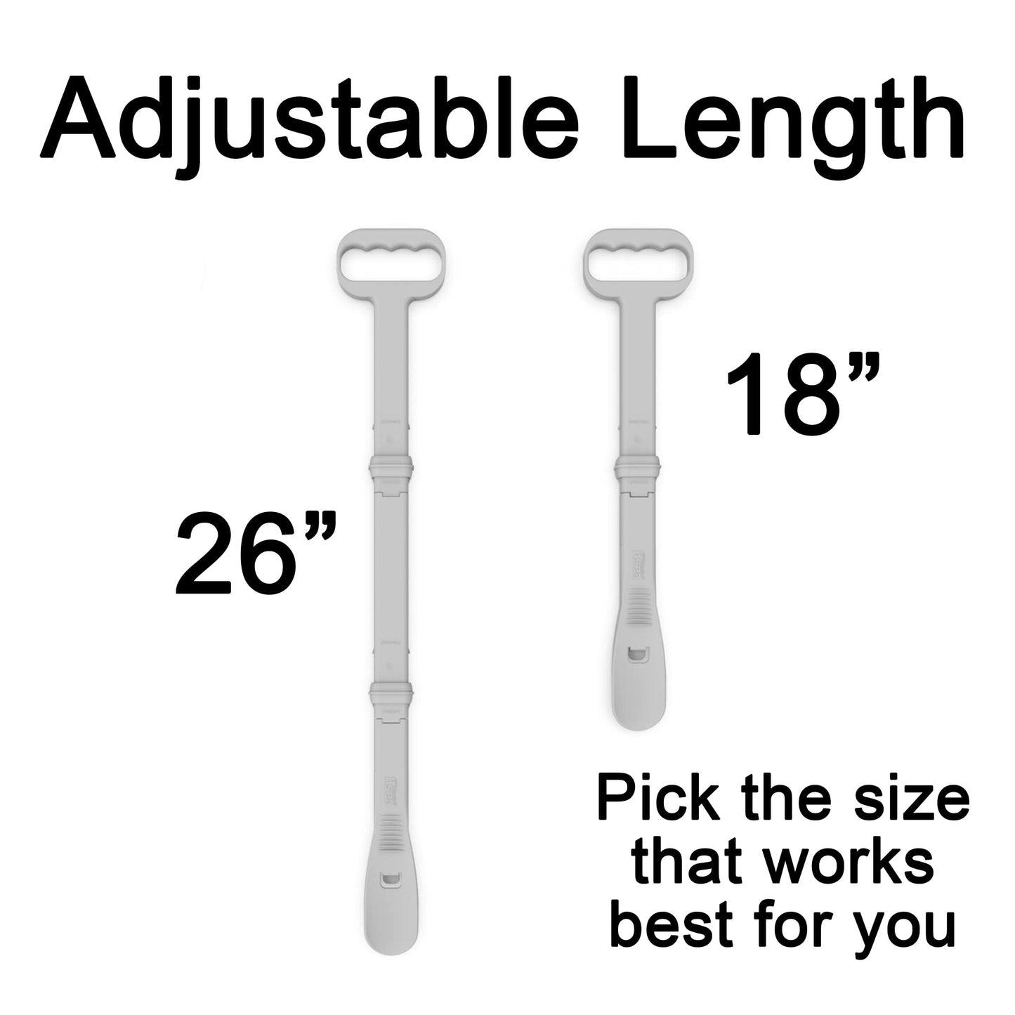 Long Handled (26") Shoe Horn and Sock Remover - Large Dressing Aid for Seniors, Elderly, Disabled - Sock Otter by Easy To Use Products