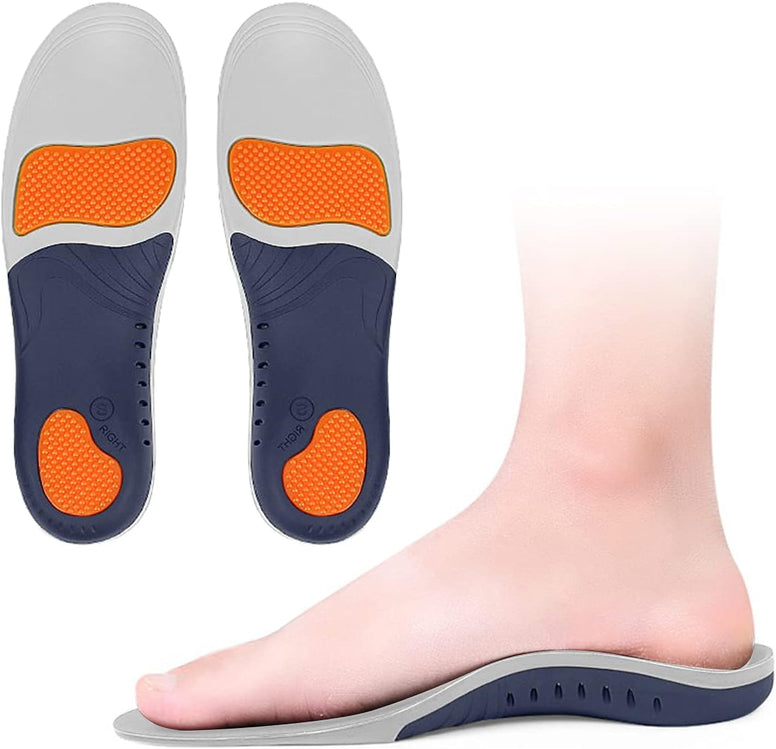 Orthotic Insoles for Kids - Arch Support Inserts and Kids Arch Support and Childrens Flat Feet, Dark Blue, Big kids 2-3.5