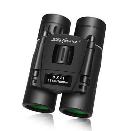 SkyGenius 8x21 Small Compact Lightweight Binoculars for Concert Theater Opera .Mini Pocket Folding Binoculars w/Fully Coated Lens for Travel Hiking Bird Watching Adults Kids(0.38lb)