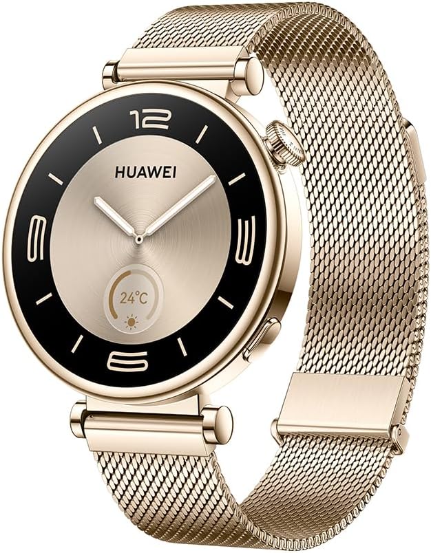 HUAWEI Watch GT4 41mm Smartwatch, HUAWEI Scale3 + 2 Straps, 7-Day Battery Life, Pulse Wave Analysis, Female Health Management 3.0, 24/7 Health Monitoring, Compatible with Android & iOS, Milanese