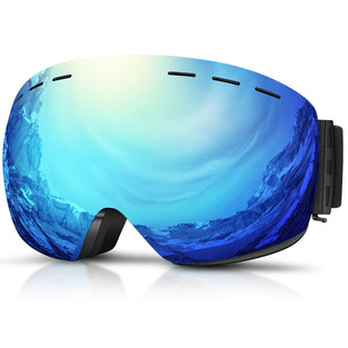 DADA-PRO Ski Goggles, Men Women Snowboard Goggles Over Glasses OTG Anti Fog Frameless Jet Snow, UV Protection Sunglasses