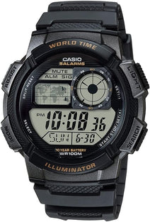 Casio Men's Dial Silicone Band Watch - AE-1000W-1AVDF
