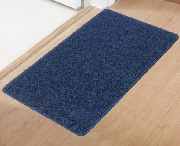 Ki-Shop Non Slip Door Mat for Home Entrance - Low Profile Door Mat Indoor or Outdoor Mat 40cm*60cm - Water Absorbent and Resist Dirt Welcome Mat Easy Care (Solid Blue)